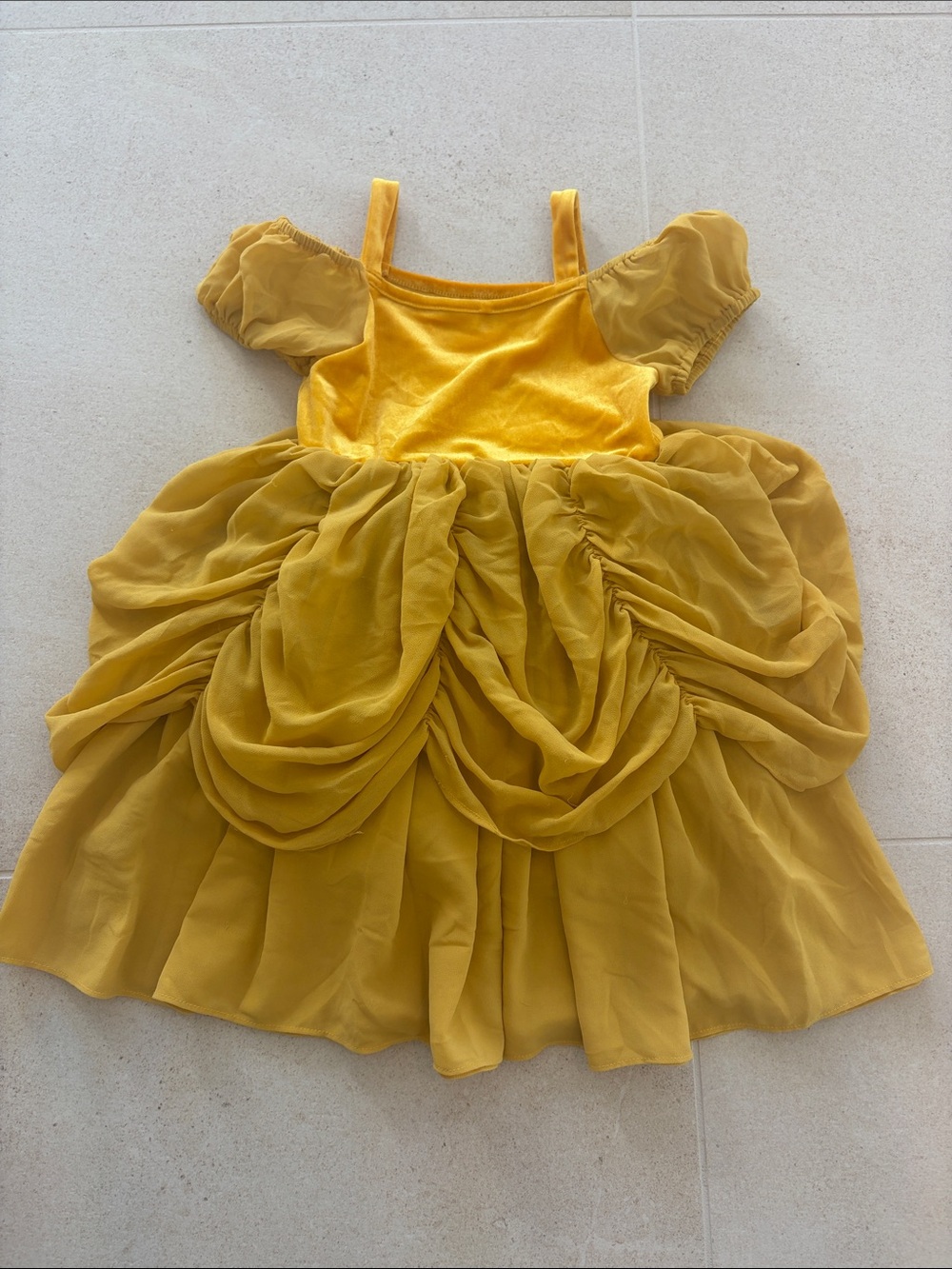 Golden Princess Party Dress for Kids